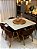 CONJUNTO MESA MARK 130X130 + 6 CADEIRAS AGATHA MARROM + PRATO GIRATÓRIO - Imagem 6
