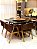 CONJUNTO MESA MARK 130X130 + 6 CADEIRAS AGATHA MARROM + PRATO GIRATÓRIO - Imagem 3
