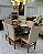 CONJUNTO MESA MARK 160X090 NOGUEIRA + 6 CADEIRAS MODELO 19 PALHA - Imagem 3