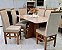 CONJUNTO MESA MARK 160X090 NOGUEIRA + 6 CADEIRAS MODELO 19 PALHA - Imagem 6