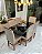 CONJUNTO MESA MARK 160X090 NOGUEIRA + 6 CADEIRAS MODELO 19 PALHA - Imagem 1