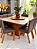 CONJUNTO MESA MARK 130X130 + 6 CADEIRAS MARK MODELO 32 CINZA + PRATO GIRATÓRIO - Imagem 3