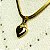 Colar Fita Dourado com Coração - Imagem 3