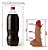 Pênis Gigante e Grosso com Escroto e Ventosa Dinho - Dildo em PVC Flexível 23 x 6,6cm Bege - Imagem 3