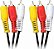 Cabo RCA 3x3 Cabo coaxial de áudio e vídeo Macho Para Tv, Vídeo Cassete, DVD, Home Theather, Blu-ray, aparelhos de TV a cabo 1,5 metros - Imagem 5