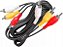 Cabo RCA 3x3 Cabo coaxial de áudio e vídeo Macho Para Tv, Vídeo Cassete, DVD, Home Theather, Blu-ray, aparelhos de TV a cabo 1,5 metros - Imagem 6