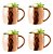 Kit 4 Canecas Drinks Moscow Mule Bartender 450 Ml Bronze Mimo Style - Imagem 1