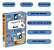 Livro Magnetico Infantil Educativo Montessori Veiculos Janod - Imagem 8