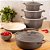 Frigideira Cinza Cook&chef Cerâmico Inox 24cm Mimo Style - Imagem 7