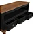 Rack 3 Gavetas Preto - Imagem 3