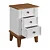 Mesa de Cabeceira 3 Gavetas Branco - Imagem 2
