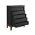 Cômoda 5 Gavetas Preto - Imagem 3