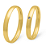 Par de Alianças Abaulada Confort Ouro 18k 3mm Zirconia 1,25mm 1067 - Maube Jóias - Imagem 2