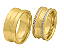 Par de Alianças Reta Confort Ouro 18k 9mm com Frisos e Zirconias 1,5mm 176P - Maube Jóias - Imagem 2
