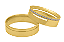 Par de Alianças Reta Confort Ouro 18k 6mm com Frisos e Zirconias 1,25mm 470P - Maube Jóias - Imagem 1