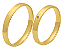 Par de Alianças Reta Confort Ouro 18k 3mm Canto Quebrada Zirconia 1,25mm 270252 - Maube Jóias - Imagem 2