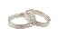 Par Aliança Prata 950 Diamantada Com 2 Frisos 4mm Com Zirconia Cristal 1,25mm - ALP398 - Imagem 2
