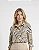 Blusa Botões Estampada - Bege G - Imagem 1