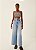 Calça Pantalona Jeans Menina Colcci Tam 14 com Alças – Look Moderno - Imagem 3