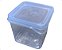 Conjunto 3 Potes Pequenos Modulares Quadrados Transparente 450ml Porta Alimentos Multiuso - Imagem 5