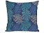 Capa Almofada Decorativa Folhas Azul Tecido Jacquard 45x45 Com Zíper Invisivel - Imagem 1