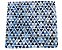 Capa Almofada Decorativa Yole Triângulos Azul Tecido Jacquard 45x45 Com Ziper Invisivel - Imagem 2