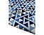 Capa Almofada Decorativa Yole Triângulos Azul Tecido Jacquard 45x45 Com Ziper Invisivel - Imagem 4