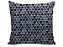 Capa Almofada Decorativa Yole Triângulos Azul Tecido Jacquard 45x45 Com Ziper Invisivel - Imagem 1