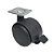 Rodízio para Cadeira de Escritório SQ90 HC 38X38 Preto Com Freio 40kg - 1 Uni Borrachas Londrina - Imagem 1