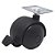 Rodízio Giratório Com Trava móveis Plástico Preto C/ Placa 30X45mm 30kg - 1 Uni Borrachas Londrina - Imagem 5