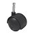 Rodízio Giratório P/ moveis SQ40 HG 7X50mm Preto até 30kg - 1 Uni Borrachas Londrina - Imagem 1