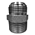 Adaptador Hidráulico 1.7/8" JIC x 1.1/2" NPT Macho - Imagem 1