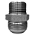 Adaptador Hidráulico Macho 1.7/8" JIC x 1.1/4" NPT - Imagem 6