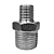 Adaptador Hidráulico 1/2" NPT x 1/4" NPT Macho Alta Pressão - Imagem 1