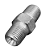 Adaptador Macho Rosca NPT 1/8" x 1/8" Metálico Alta Pressão - Imagem 8