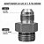 Adaptador JIC 3/4 x ORING ORB 1.1/16 Macho Alta Resistência - Imagem 2