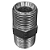 Adaptador Hidráulico 3/4" NPT x 3/4" NPT Macho Alta Pressão - Imagem 1