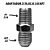 Adaptador Hidráulico 7/16" JIC x 1/8" NPT Macho Alta Pressão - Imagem 2
