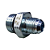 Adaptador Hidráulico 9/16" JIC x 3/4" ORING Aço Alta Pressão - Imagem 7