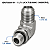 Adaptador Hidráulico 90° 1.1/16" JIC x 7/8" ORing Orientável - Imagem 2