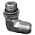 Adaptador Hidráulico 90° 7/8" JIC x 3/4" ORING - Orientável - Imagem 6