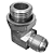 Adaptador Hidráulico 90° JIC Macho 1.1/16" x ORING 1.5/16" - Imagem 5