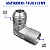 Adaptador Hidráulico 90° 7/8" JIC Macho x 1/2" NPT Macho - Imagem 2