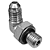 Adaptador Hidráulico 90° 7/16" JIC x 7/16" ORING Orientável - Imagem 1