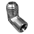 Adaptador Hidráulico 90° 1.1/16 JIC x 3/4 NPT Alta Pressão - Imagem 1