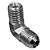 Adaptador Hidráulico 90° 9/16" JIC x 1/4" NPT Alta Pressão - Imagem 1