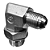 Adaptador Hidráulico 90° 9/16 JIC x 3/4 ORING - Orientável - Imagem 7