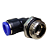União Adaptador Pneumático Cotovelo 90° 10mm x 1/2" Macho - Imagem 1