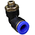 União Pneumático Cotovelo 90° 10mm x 1/8" Macho e Fêmea - Imagem 3