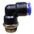 União Pneumático Cotovelo 90° 10mm x 3/8" Macho e Fêmea - Imagem 4